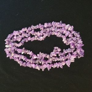 Dark Purple Amethyst Natural Chip Necklace